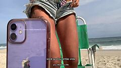 teen takes big black cock in public beach chat