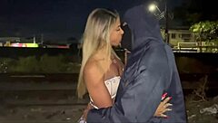 Wife asks for help crossing train tracks and rewards helpful guy 😏