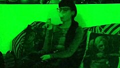 Beth kinky sexy goth domina smoking in green light pt1 hd.