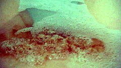 Annie Body Bath Monster Comfy Bubbles with Mature Milf Fingering Hairy Pussy in Close-Up Solo