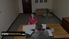 hey, soccer mom rescues her prankster kid from expulsion by devouring the principal's cock 😏