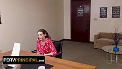 hey, soccer mom rescues her prankster kid from expulsion by devouring the principal's cock 😏