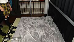 petite teen student bound for bdsm foot tickling and intense anal training