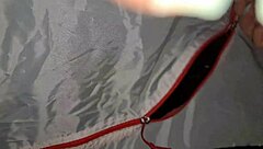 horny camper bends over for rough doggystyle pounding outdoors. she rides cowgirl style until intense orgasm hits.