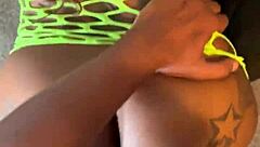 Stripper shows up unexpectedly but ends up sucking and riding big black cock wildly.