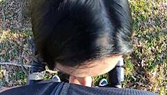 risky outdoor sex compilation with milf blowjobs, deepthroat, and cum swallows is super fun