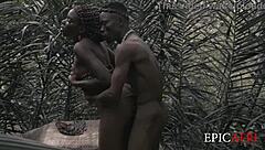 Hey, I needed help with my clothes, but why did she rip them and offer her wet squirting pussy for outdoor doggystyle pounding?