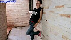 Does This Photoshoot Turn into Hot Outdoor Sex with Tight Teen Swallowing Cum in Alley?