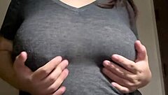 Hot Indian Woman Teases with Natural Big Tits Solo