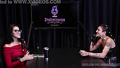 Best moments of caroleta roots in preliminares podcast with bia hot part 4 on sheer red