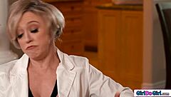 I Feel So Excited as Big Boobs Milf Enjoys My Small 18+ Tits in Lesbian Tribbing