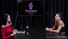 Best moments of caroleta roots in preliminares podcast with bia hot part 4 on sheer red