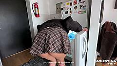 Whoa, check out this oiled big ass in heels getting hardcore anal from a friend until cum covers her cute curvy latina face!