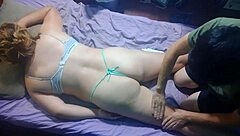 Let me give you oil massages in that thong, feeling every curve.