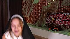 i'm a sexy nun sucking that cock deep and swallowing every drop of hot cum