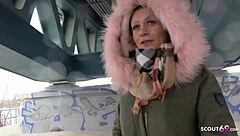 German scout fucks teen directly from Berlin street rough