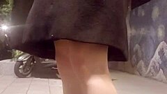 I feel so aroused as shemale Ting Xuan masturbates outdoors with her butt plug