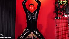 Goddess delivers brutal boot domination and painful humiliation to bound slave in training