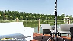 bts of wet welcome back, melysia takes her first double penetration and pee drink from two huge bbc cocks... pee on ass, atm, swallow, big gape!!