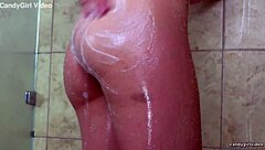 Skye blue casually takes a relaxing shower and brushes her teeth in 4k