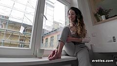 blonde and brunette amateurs explore first-time lesbian desires with dildo and wet pussy play