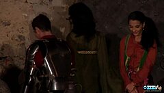 i love how medieval fairs let busty maidens like me show off blowjob skills on big cocks, then ride into double penetration ecstasy with cum in mouth