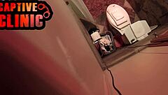 Naked teen in bondage at Florida hospital for gyno exam with doctor and bloopers behind scenes