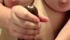 Explosive Cumshot After Big Titty White Girl Delivers Intense Handjob And Swallow!