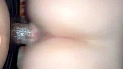 creamy pussy on white girl stretches around monster big cock for intense ride