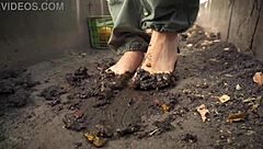 Squashing Tomatoes Barefoot In Dirty Ranch Asmr With Country Foot Fetish Teasing