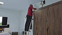 overwhelmed by curly huge tits and seductive muse riding monster cock until interracial creampie drips from big ass