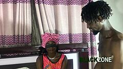 Having good time with my ebony friend in bedroom costumes