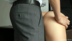 horny sexy secretary fuck in anal pussy and mouth with office boss