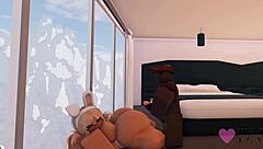 Roblox Slutty Bunny Girl Contrasts Cute Looks with Intense Sex Session