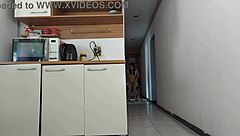 OH FUCK, risky BAREBACK with his FRIEND while HUBBY'S in the BATH - almost CAUGHT!