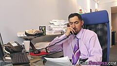 Office Teen Group Hardcore Action