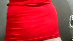 Bold fat booty tranny rocks dress in intense shemale action