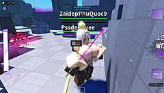 Big cock pounds random babes in wild Roblox condo game action