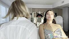 asian beauty got a facial waxing from blonde tits fetish blue eyes nurse in hospital