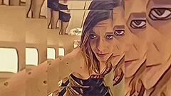 Hot Shemale Teasing In Bathroom Undressing