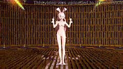 Megurine Luka Alien Project Diva Nude Mod Intensifies with Full Nude Bunny Costume and Big Ass Action