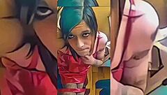 Hot Shemale Teasing In Bathroom Undressing