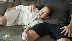 Mommy Feels Deep Desire Sharing Couch With Guy In Taboo Cum Swapping Encounter