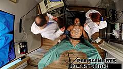 Oh, Angel Santana, your shaved pussy feels so full of cum!