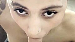 best friend gives blowjob and swallows cum in mouth 😏