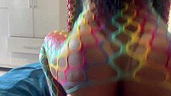 Brazilian amateur cums hard while fucking friend's girlfriend in lingerie quickie orgasm.