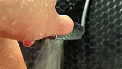 This hot aesthetic teen from saudi arabia masturbates solo in a sunny shower in los angeles