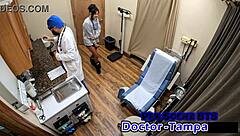 Dr Tampa explores Zombae's first gyno exam in Florida with petite brunette