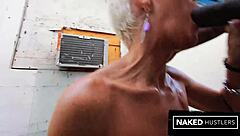 Watch This Blonde Big Titty Cougar Suck Thick Black Dick Outside Payday Loans!