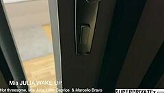 Mia Julia and little Caprice get fucked hard in FFM threesome with cumkiss